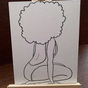 Pre-Drawn Canvas Paint Kit with Easel