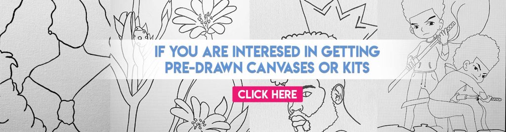 DragunfliDesignz Pre-Drawn Canvas Kits