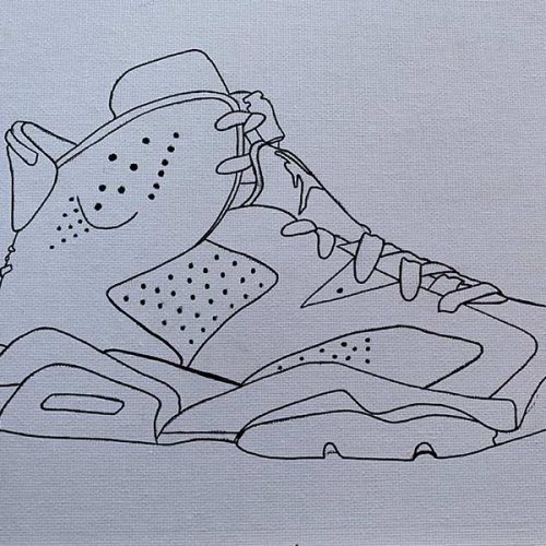 Sneakerhead Retro 6 Pre-Drawn Canvas