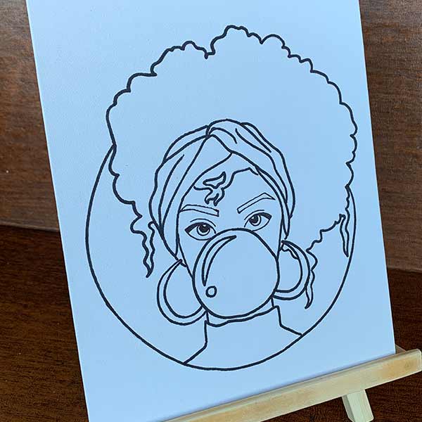 Bubblegum Poppin' Pre-Drawn Canvas – DragunfliDesignz