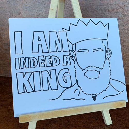 King Indeed Pre-Drawn Canvas