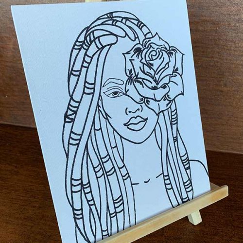 Neo Soul Rose Pre-Drawn Canvas