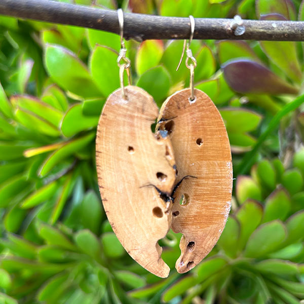 take flight natural wood earrings 4136